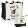 Cabas homme ou femme sac plage ou shopping tote bag pochette trousse Idée cadeau original pour anniversaire Noël travail départ retraite collègue famille fete des mères fetes des pères papa maman mamie papi