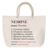 Sac Fête des Mères Mamie Famille Idée Cadeau anniversaire Noël Travail Boulot Métier Départ Retraite Collègue Femme cabas shopping plage