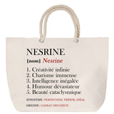 Sac Fête des Mères Mamie Famille Idée Cadeau anniversaire Noël Travail Boulot Métier Départ Retraite Collègue Femme cabas shopping plage