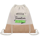 Sac Fête des Pères Papi Papa Cadeau anniversaire Noël Travail Boulot Métier Départ Retraite Collègue Homme cabas shopping plage