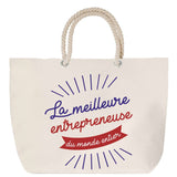 Sac Fête des Mères Mamie Famille Idée Cadeau anniversaire Noël Travail Boulot Métier Départ Retraite Collègue Femme cabas shopping plage