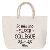 Sac Fête des Mères Mamie Famille Idée Cadeau anniversaire Noël Travail Boulot Métier Départ Retraite Collègue Femme cabas shopping plage