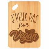 Planche bambou gravée personnalisée femme homme idée cadeau Fête des Mères Fête des Pères apéro papa maman prénom cuisine plateau fromage