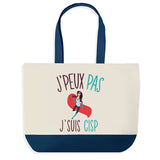 Sac de shopping bleu J'peux pas CISP