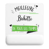 Tapis de souris ergonomique avec repose-poignet, accessoire bureau pour femme et homme, fête des pères, cadeau pas cher, idée cadeau fête des mères, secret santa, départ à la retraite, télétravail et gaming