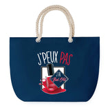 Sac de plage Bleu anse corde J'peux Pas Nail Art
