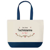 Sac de shopping bleu Technicienne au Top