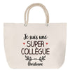 Sac Fête des Mères Mamie Famille Idée Cadeau anniversaire Noël Travail Boulot Métier Départ Retraite Collègue Femme cabas shopping plage
