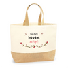 Sac Jute Fête des Mères Fêtes des Pères Mamie Papi Famille Idée Cadeau anniversaire Noël Travail Boulot Métier Départ Retraite Collègue Femme Homme