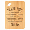 Planche bambou gravée personnalisée homme idée cadeau Fête des Pères apéro 30×20 prénom cuisine plateau fromage anniversaire noel papa papi 