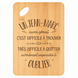 Planche bambou gravée personnalisée homme idée cadeau Fête des Pères apéro 30×20 prénom cuisine plateau fromage anniversaire noel papa papi 