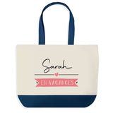 Sac de shopping bleu Sarah en Vacances