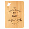 Planche bambou gravée personnalisée homme idée cadeau Fête des Pères apéro 30×20 prénom cuisine plateau fromage anniversaire noel papa papi 