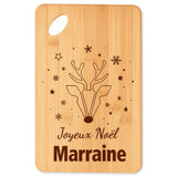 Planche à découper Joyeux noël Marraine cerf