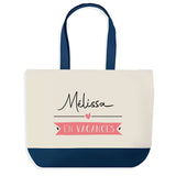 Sac de shopping bleu Mélissa en Vacances