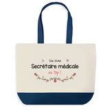 Sac de shopping bleu Secrétaire Médicale au Top