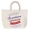Sac Fête des Mères Mamie Famille Idée Cadeau anniversaire Noël Travail Boulot Métier Départ Retraite Collègue Femme cabas shopping plage
