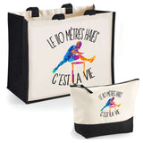 Cabas homme ou femme sac plage ou shopping tote bag pochette trousse Idée cadeau original pour anniversaire Noël travail départ retraite collègue famille fete des mères fetes des pères papa maman mamie papi