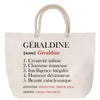 Sac Fête des Mères Mamie Famille Idée Cadeau anniversaire Noël Travail Boulot Métier Départ Retraite Collègue Femme cabas shopping plage