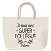 Sac Fête des Mères Mamie Famille Idée Cadeau anniversaire Noël Travail Boulot Métier Départ Retraite Collègue Femme cabas shopping plage
