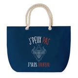 Sac de plage Bleu anse corde J'peux Pas Signe Taureau