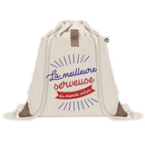 Sac à dos avec pochette Serveuse Meilleure du Monde