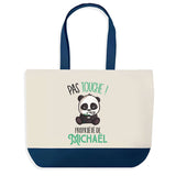 Sac de shopping bleu Michaël Pas Touche Panda