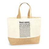 Sac Jute Fête des Mères Fêtes des Pères Mamie Papi Famille Idée Cadeau anniversaire Noël Travail Boulot Métier Départ Retraite Collègue Femme Homme