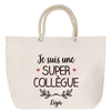 Sac Fête des Mères Mamie Famille Idée Cadeau anniversaire Noël Travail Boulot Métier Départ Retraite Collègue Femme cabas shopping plage