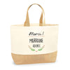 Sac Jute Fête des Mères Fêtes des Pères Mamie Papi Famille Idée Cadeau anniversaire Noël Travail Boulot Métier Départ Retraite Collègue Femme Homme