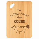 Planche bambou gravée personnalisée homme idée cadeau Fête des Pères apéro 30×20 prénom cuisine plateau fromage anniversaire noel papa papi 