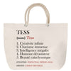 Sac Fête des Mères Mamie Famille Idée Cadeau anniversaire Noël Travail Boulot Métier Départ Retraite Collègue Femme cabas shopping plage