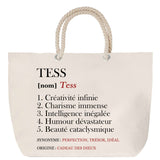 Sac Fête des Mères Mamie Famille Idée Cadeau anniversaire Noël Travail Boulot Métier Départ Retraite Collègue Femme cabas shopping plage