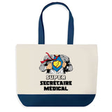 Sac de shopping bleu Super Secrétaire Médical
