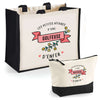 Cabas femme sac plage ou shopping tote bag pochette trousse Idée cadeau original pour anniversaire Noël travail départ retraite collègue famille fete des mères maman mamie