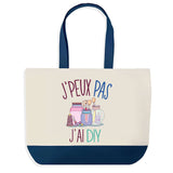 Sac de shopping bleu J'peux pas DIY