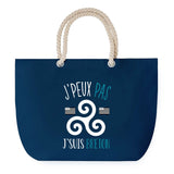 Sac de plage Bleu anse corde J'peux Pas Breton