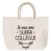Sac Fête des Mères Mamie Famille Idée Cadeau anniversaire Noël Travail Boulot Métier Départ Retraite Collègue Femme cabas shopping plage