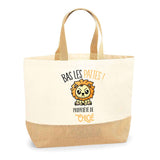 Sac Jute Fête des Mères Fêtes des Pères Mamie Papi Famille Idée Cadeau anniversaire Noël Travail Boulot Métier Départ Retraite Collègue Femme Homme