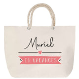 Sac Fête des Mères Mamie Famille Idée Cadeau anniversaire Noël Travail Boulot Métier Départ Retraite Collègue Femme cabas shopping plage