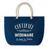 Sac de plage Bleu anse corde Certifiée meilleure Intérimaire