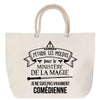 Sac Fête des Mères Mamie Famille Idée Cadeau anniversaire Noël Travail Boulot Métier Départ Retraite Collègue Femme cabas shopping plage
