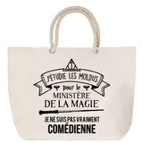 Sac Fête des Mères Mamie Famille Idée Cadeau anniversaire Noël Travail Boulot Métier Départ Retraite Collègue Femme cabas shopping plage