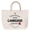 Sac Fête des Mères Mamie Famille Idée Cadeau anniversaire Noël Travail Boulot Métier Départ Retraite Collègue Femme cabas shopping plage