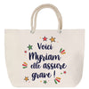 Sac Fête des Mères Mamie Famille Idée Cadeau anniversaire Noël Travail Boulot Métier Départ Retraite Collègue Femme cabas shopping plage