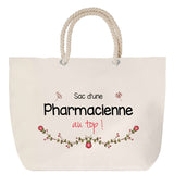 Sac Fête des Mères Mamie Famille Idée Cadeau anniversaire Noël Travail Boulot Métier Départ Retraite Collègue Femme cabas shopping plage
