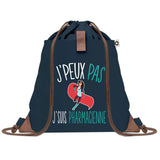 sac a dos bleu coton recycle avec pochette idee cadeau originale pour collegue ami prof ou membre de la famille cadeau mixte noel anniversaire secret santa ou depart au travail sac leger pratique et ecologique design breton moderne