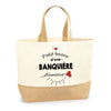 Sac Jute Fête des Mères Fêtes des Pères Mamie Papi Famille Idée Cadeau anniversaire Noël Travail Boulot Métier Départ Retraite Collègue Femme Homme