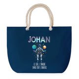 Sac de plage Bleu anse corde Johan Unique dans l'Univers