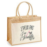 Sac Fête des Mères Mamie Famille Idée Cadeau anniversaire Noël Travail Boulot Métier Départ Retraite Collègue Femme cabas shopping plage Homme Papa Papi Pères Frère